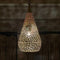 Hand-Engraved Moroccan Brass Pendant Light – Teardrop Lamp (PL 1069)